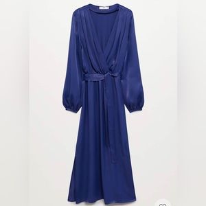Mango Wrapped Satin Dress